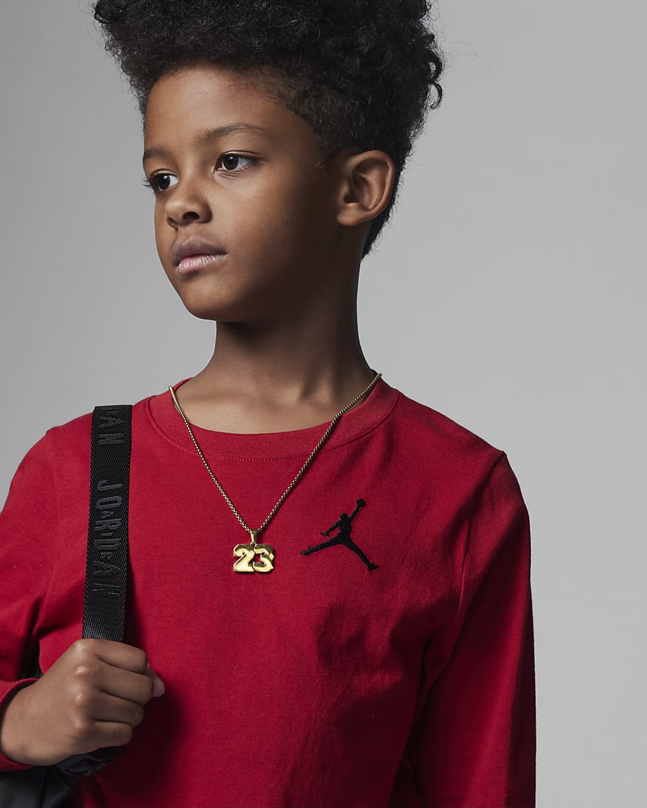 Jordan Jumpman Air Embroidered Long Sleeve Tee Little Kids T Shirt